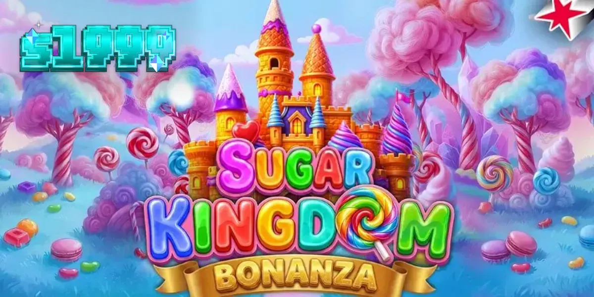 Tampilan visual Sugar Kingdom Bonanza dengan tema permen yang cerah